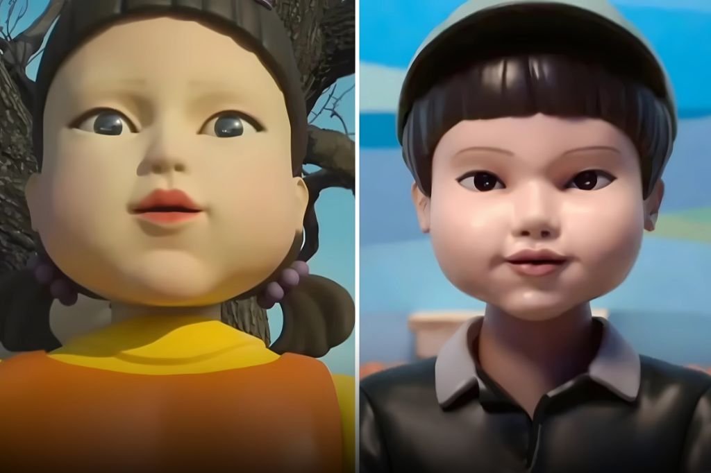 Young-hee and Chul-su from squid game 
